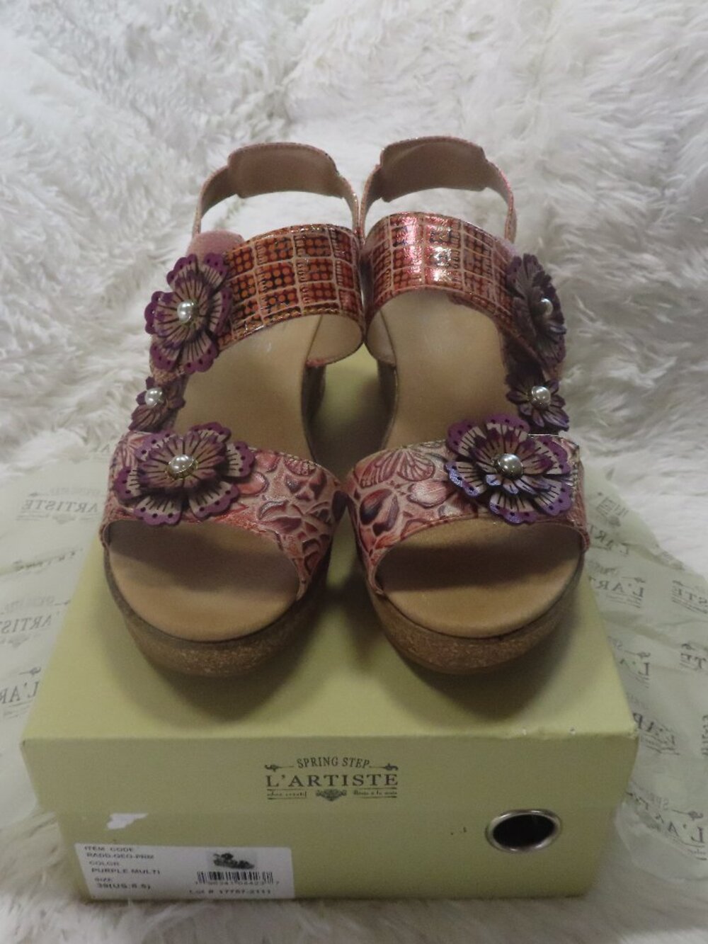L'artiste, Purple/Multi, Size 8 1/2